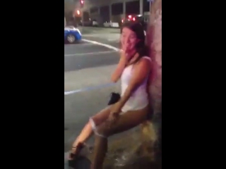 pissing on the street